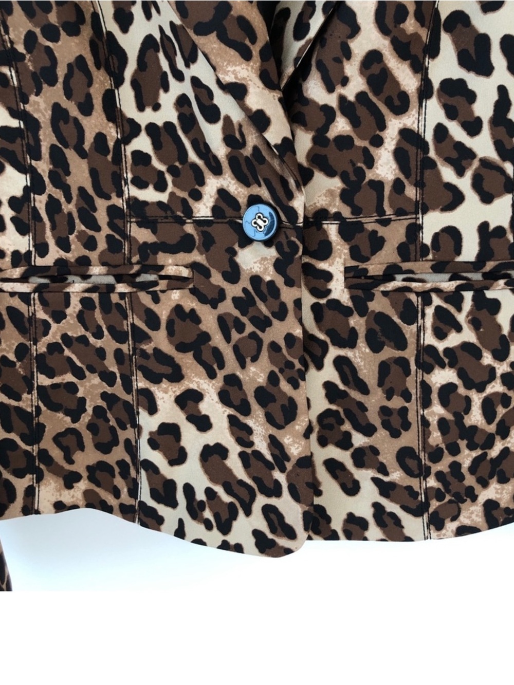 Cache Blazer Womens Leopard Print Fitted Tailored Jacket Size 6 old money
Glam - Picture 13 of 16
